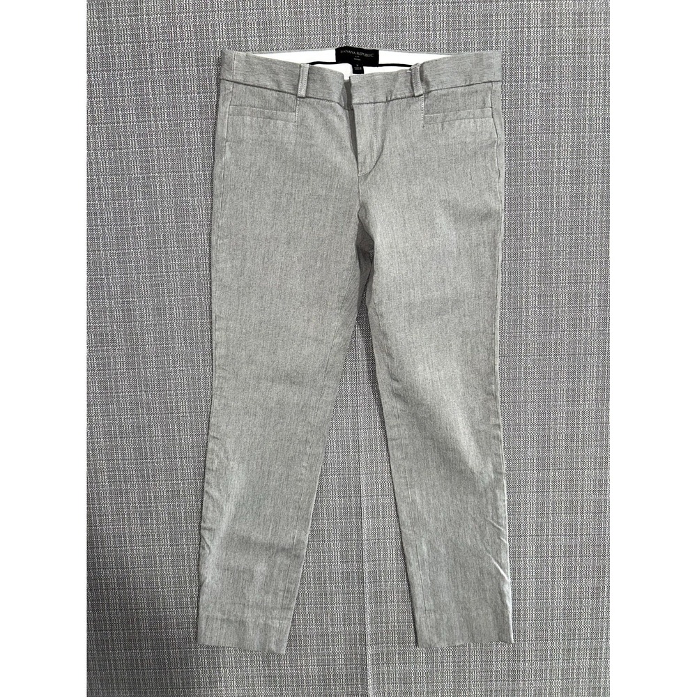 Banana Republic Sloan Pants Womens 2‎ Gray Rayon Stretch Classic Outdoor Ankle